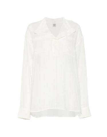 [해외직구] 26 FW 토템 오버랩 칼라 블라우스 262WRT0675FB0480106 TP458925068