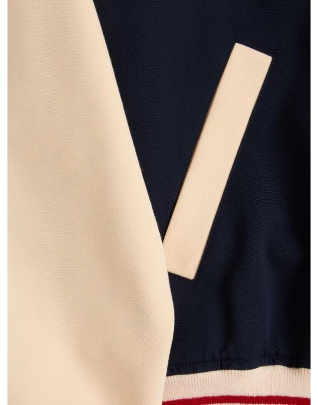 발렌티노 [해외직구] 25FW 발렌티노 블루 크림 봄버 with mixed 울 VLogo 7V3CIP63AWSDYB TP573053768 착용컷