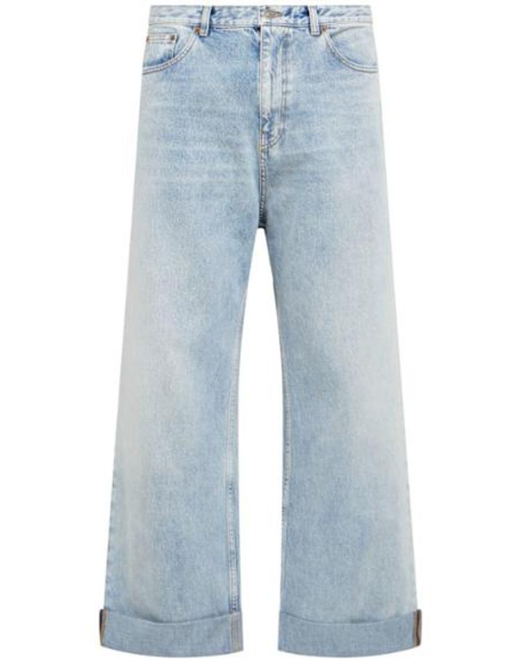 발렌티노 [해외] 26 FW 발렌티노 남성 Wide leg jeans with cuff 81I H0Y058 TP724680452 DBE1XX10865