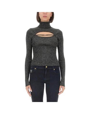 [해외직구] 26 FW 베르사체 진스 꾸뛰르 컷아웃 루렉스 니트 스웨터 899 77HAFM22CM60H