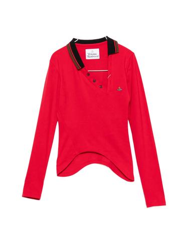 [해외직구] 비비안웨스트우드 Glory asymmetric collar polo shirt 12155737440520 TP724752018