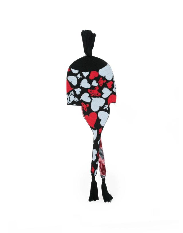 비비안 웨스트우드 비비안웨스트우드 [해외직구] 비비안웨스트우드 Hearts and Orb motif beanie hat 12236720832776 TP725620869 착용컷