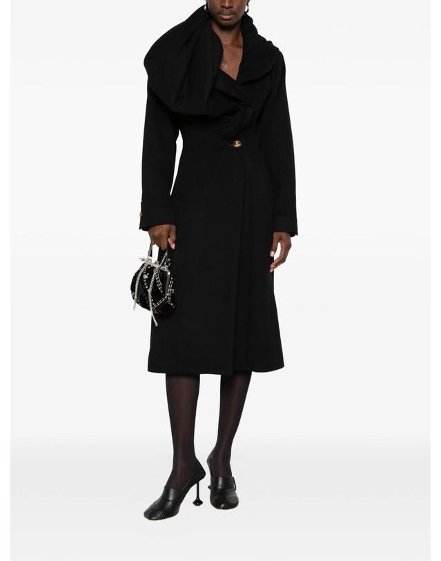 비비안 웨스트우드 비비안웨스트우드 [해외직구] 비비안웨스트우드 Marilyn draped collar coat 12269065666824 TP725677520 착용컷
