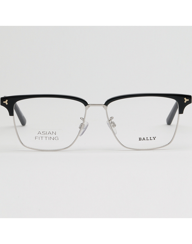 발리 발리 안경테 BY5051D 004 명품 하금테 은테 블랙 사각 아시안핏 착용컷