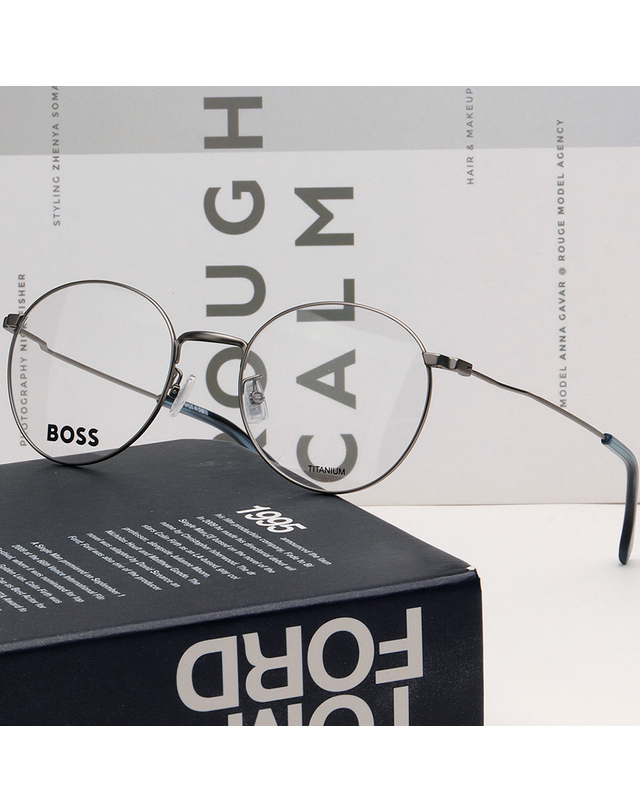보스 휴고보스 안경테 BOSS1514G R81 명품 티타늄 가벼운 안경 동글이 패션 남자 여자 착용컷