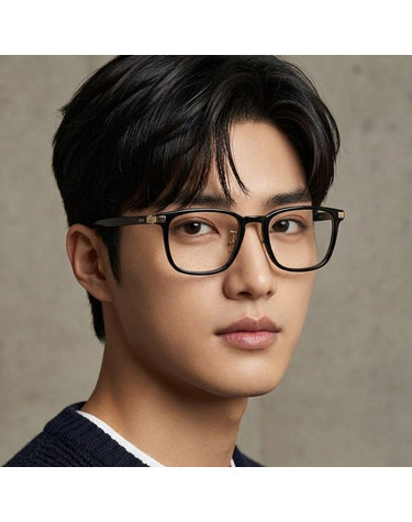 휴고보스 안경테 BOSS1408F 2M2 명품 블랙 스퀘어 뿔테 남자 여자 아시안핏