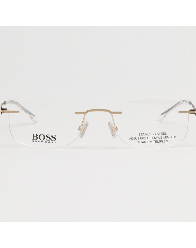 보스 휴고 보스 티타늄 안경테 BOSS1265C AOZ 초경량 무테 템플 조정 착용컷
