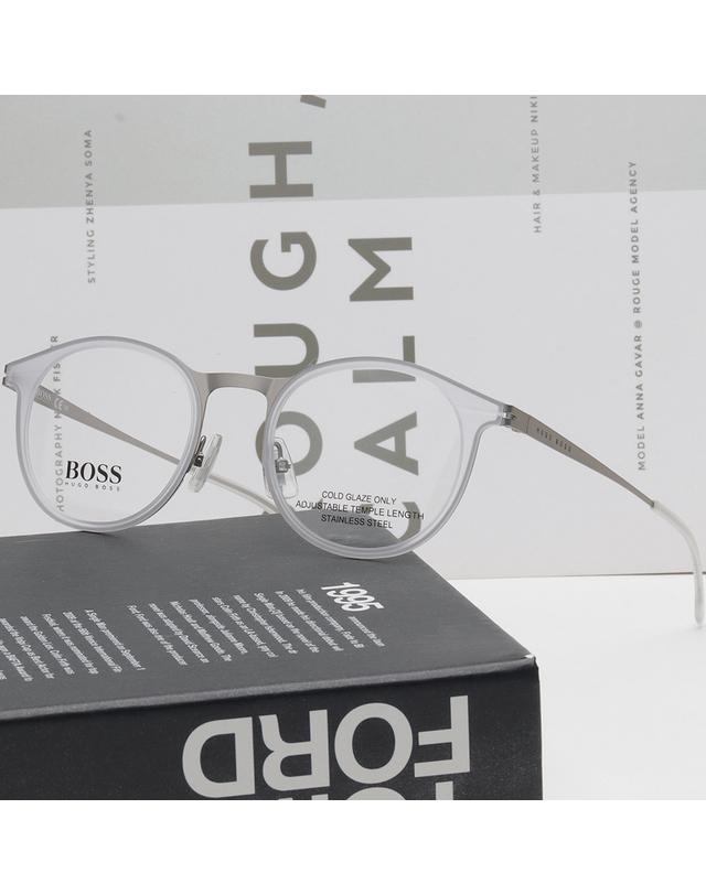 보스 휴고 보스 안경테 BOSS1245 CDN 초경량 명품 남자 여자 라운드 착용컷