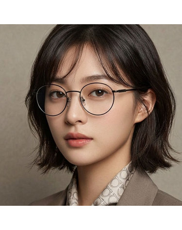 페라가모 안경테 SF2229 001 명품 동글이 블랙 메탈테 남자 여자