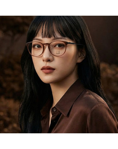 던힐 안경테 VDH144 08YL 라운드 명품 티타늄 브라운 뿔테 여자 남자 패션
