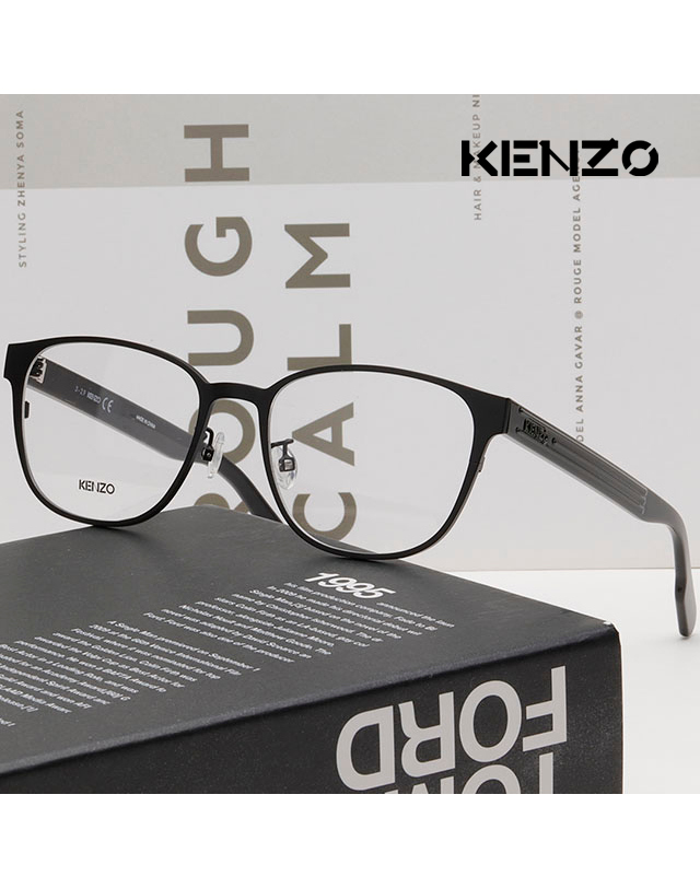 겐조 겐조 안경테 KZ50023U 002 명품 뿔테 블랙 빅사이즈 착용컷