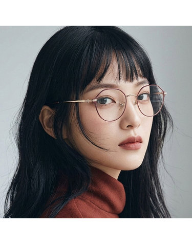 랑방 안경테 LNV256SLB 716 명품 티타늄 여자 남자 라운드 데일리