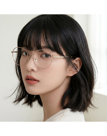 랑방 안경테 LNV251SA 722 명품 경량 티타늄 골드 메탈 남자 여자 패션