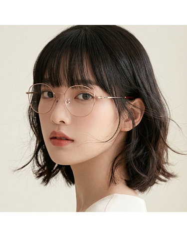 랑방 안경테 LNV251SA 708 명품 티타늄 동글이 로즈골드 메탈테 여자 남자