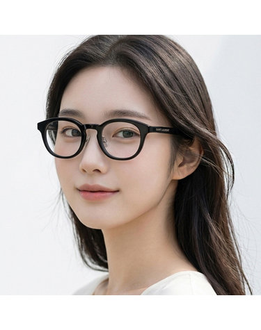 생로랑 안경테 SL907 F 001 라운드 명품 뿔테 남자 여자 패션