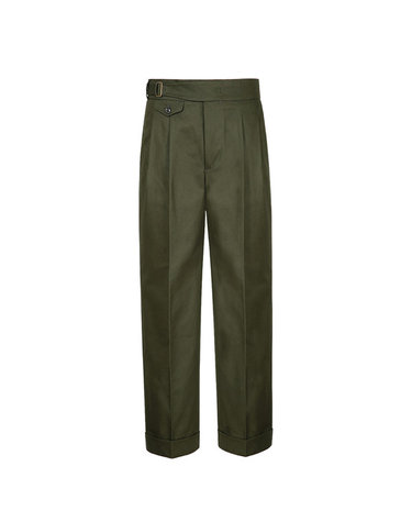 20s Cotton Side Trousers (Khaki)