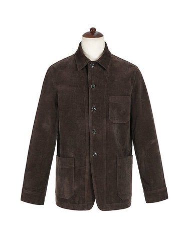 Corduroy French Work Jacket (Brown)