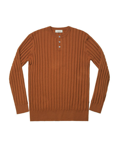 Reverse Henly neck Knit (Orange)