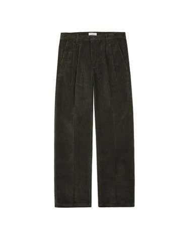 Two Pleats Corduroy Trousers (Khaki)