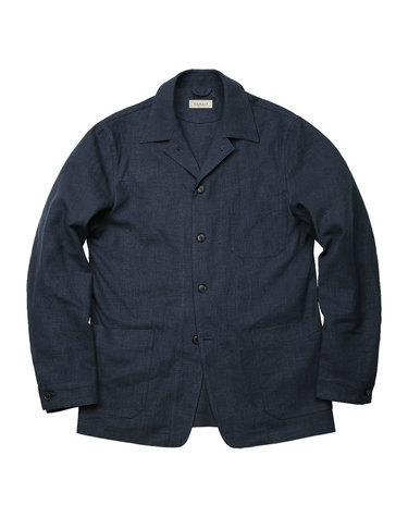 8s Linen French Work Jacket (Navy)