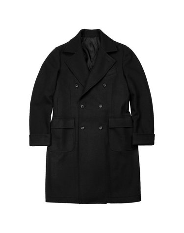 Bonheur Wool Polo Coat (Black)