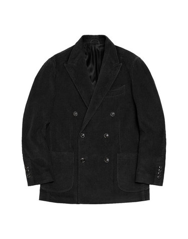 6B Corduroy Washed Double Jacket (Black)