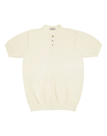 Texture Summer Polo Knit (Ivory)