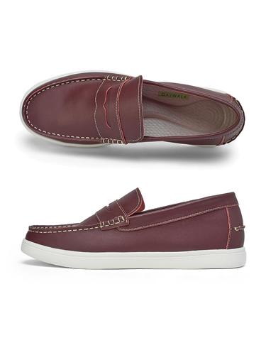 데이워크 발편한 아치깔창 남성 슬립온 벨로즈 와인 (DW50001-WN)