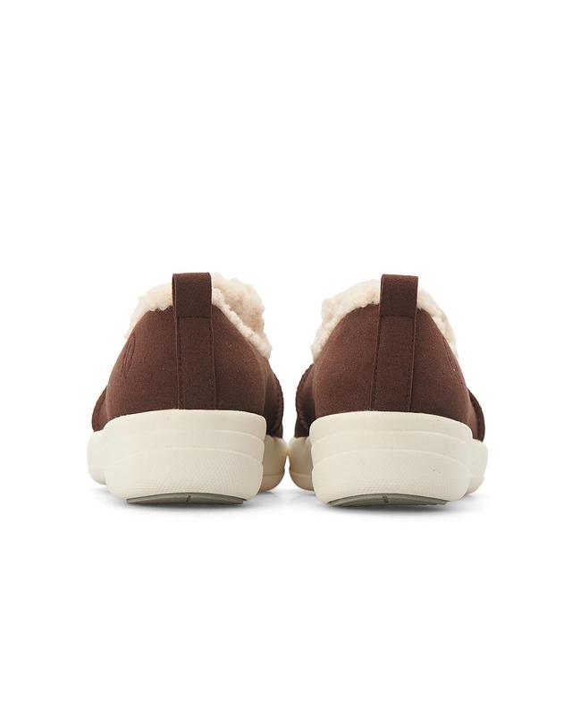 데이워크 데이워크 가벼운 아치 서포트 여성 방한 슬립온 다우니 초코브라운 (DW30023-DBRS) (4cm) 착용컷