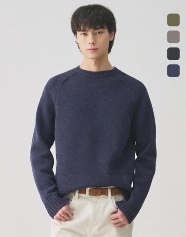 건지울른스 셔틀랜드울 스트럭쳐 새들 크루넥 스웨터 컬렉션