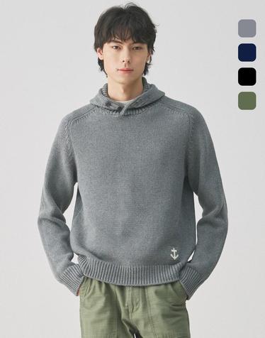 건지울른스 헤비코튼 하이넥 후드 스웨터 컬렉션