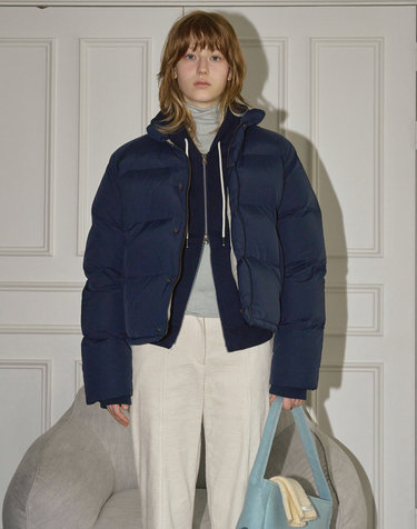 벤시몽 [23FW] COZY PUFFER JACKET - NAVY