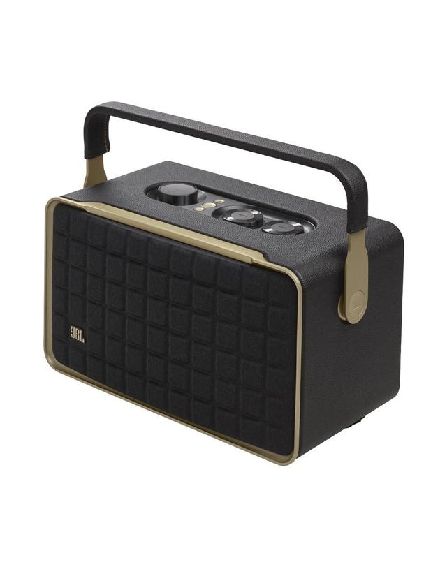 제이비엘 삼성공식파트너 JBL AUTHENTICS 300 휴대용 레트로 디자인 블루투스 스피커 어센틱 300 블랙 착용컷