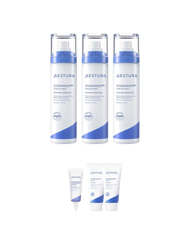 에스트라 [매니아세트] 아토베리어365 크림미스트 120ml x 3개+증정 착용컷