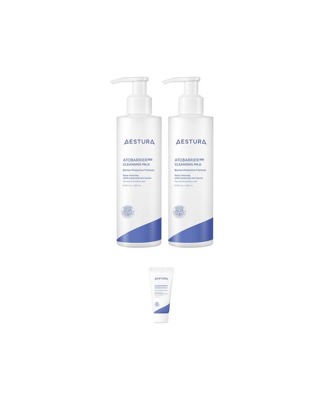 에스트라 아토베리어365 클렌징밀크 200ml x2 착용컷