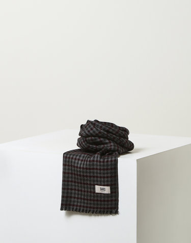 [WOOL100%][남녀공용] 그레이 체크 울스카프 머플러
