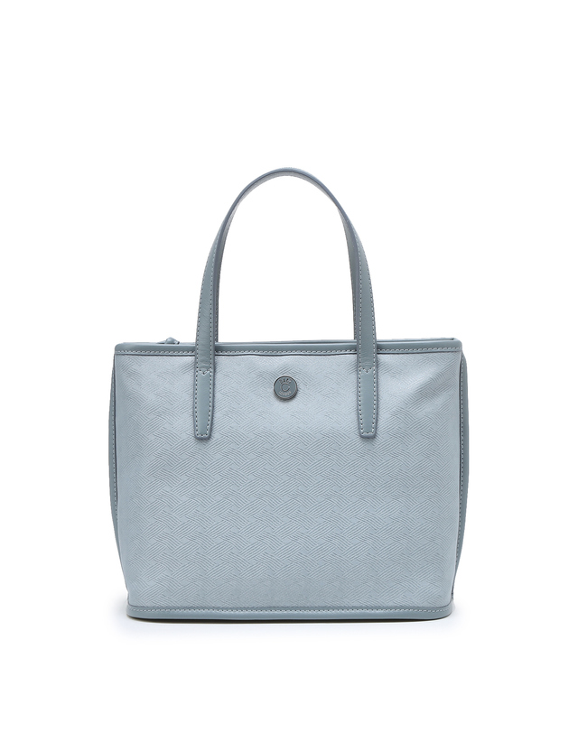 닥스 액세서리 [CARLISLE MESH FABRIC] 블루 칼라일 패턴 나일론 토트백 겸 크로스백 S 밝은 블루 착용컷