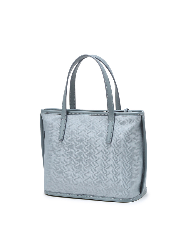 닥스 액세서리 [CARLISLE MESH FABRIC] 블루 칼라일 패턴 나일론 토트백 겸 크로스백 S 밝은 블루 착용컷