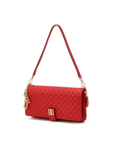 [LOUIS DD][핸드폰부착형] 레드 소가죽 지퍼돌이 지갑 겸 핸드폰케이스