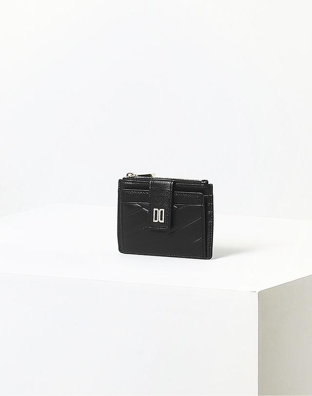 닥스 액세서리 [CARLISLE MODERN]블랙 칼라일 패턴 골드 DD 카드지갑 착용컷