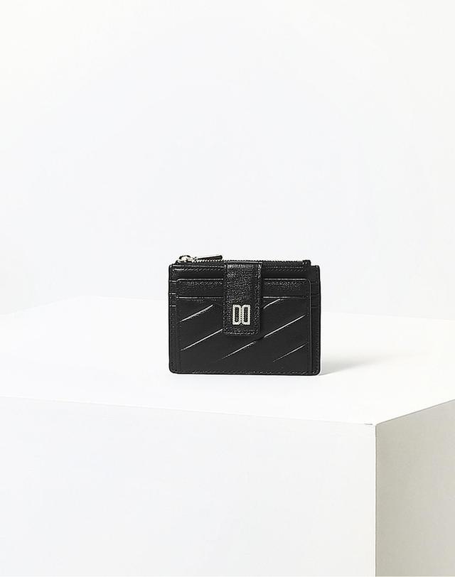 닥스 액세서리 [CARLISLE MODERN]블랙 칼라일 패턴 골드 DD 카드지갑 착용컷
