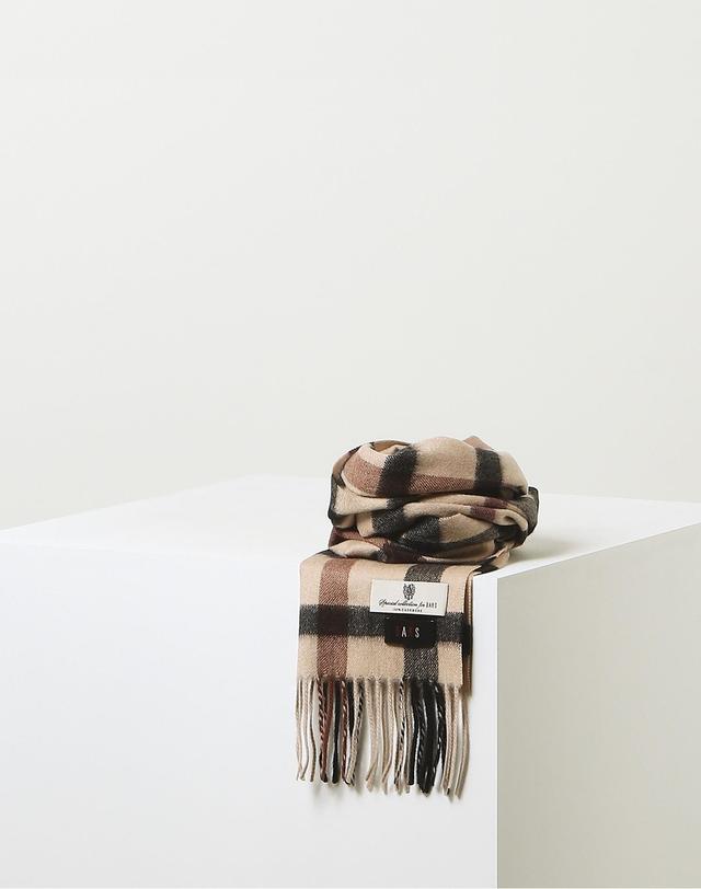 닥스 액세서리 [DAKS MUFFLER][캐시미어100][목도리] 남녀공용 브라운 체크 캐시미어100% 머플러 상세