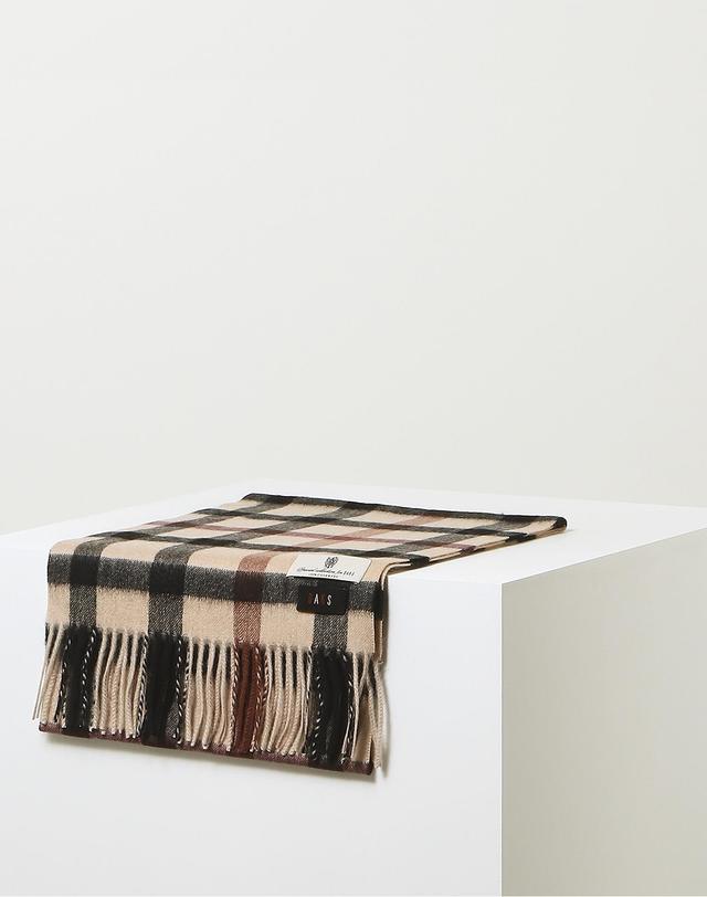 닥스 액세서리 [DAKS MUFFLER][캐시미어100][목도리] 남녀공용 브라운 체크 캐시미어100% 머플러 상세