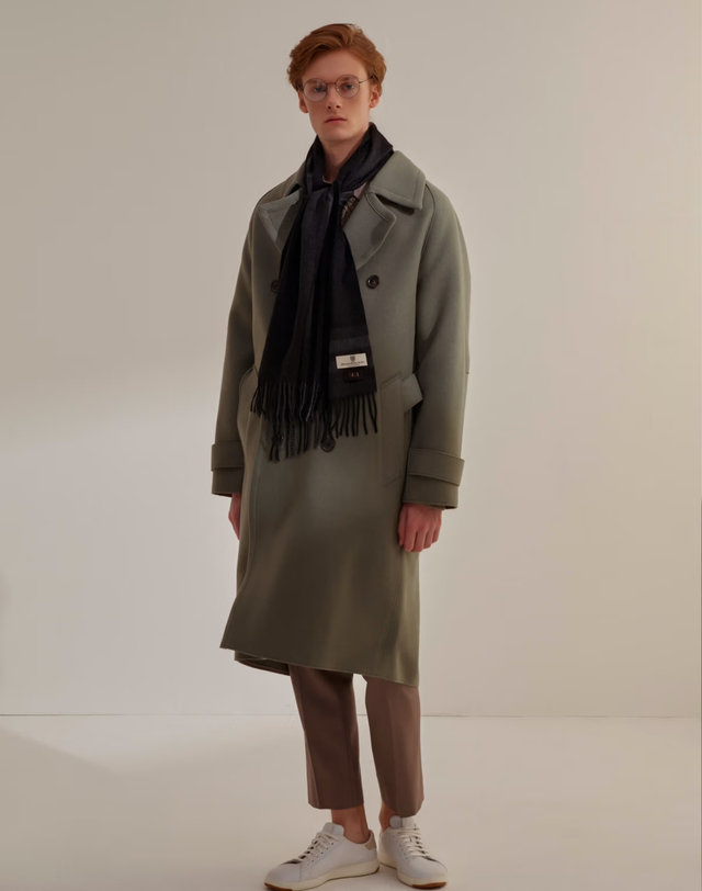 닥스 액세서리 [DAKS MUFFLER][캐시미어100][목도리] 남녀공용 블랙 체크 캐시미어100% 머플러 진한 그레이 상세