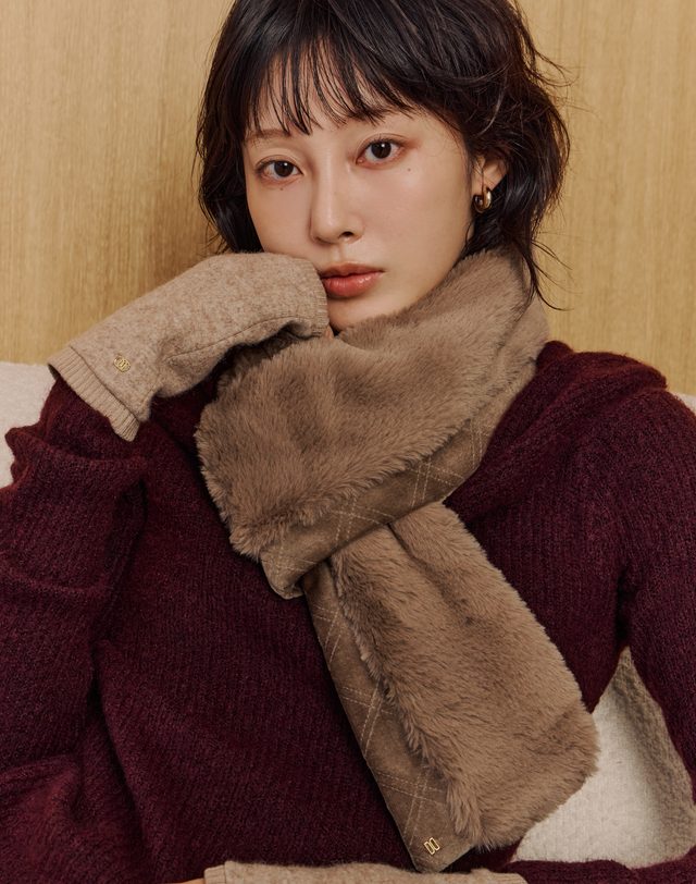 닥스 액세서리 베이지 DD로고 머플러