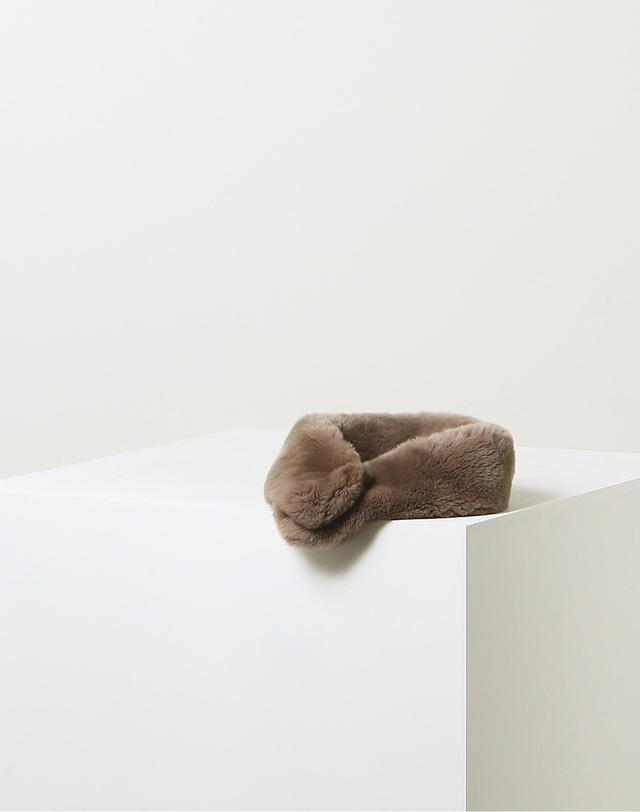 닥스 액세서리 [DAKS MUFFLER][DAKS FUR] 여성 브라운 렉스퍼 머플러 진한 브라운 상세