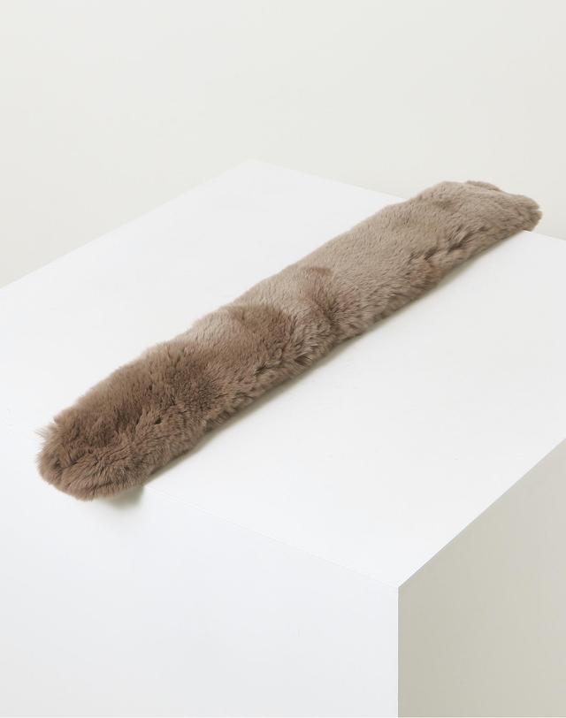 닥스 액세서리 [DAKS MUFFLER][DAKS FUR] 여성 브라운 렉스퍼 머플러 진한 브라운 상세