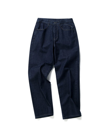 Semi wide Denim pants_Navy