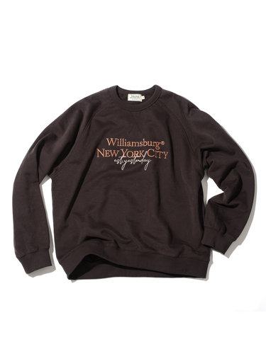 Lettering Logo Brushed Sweat Shirt_Dark Brown