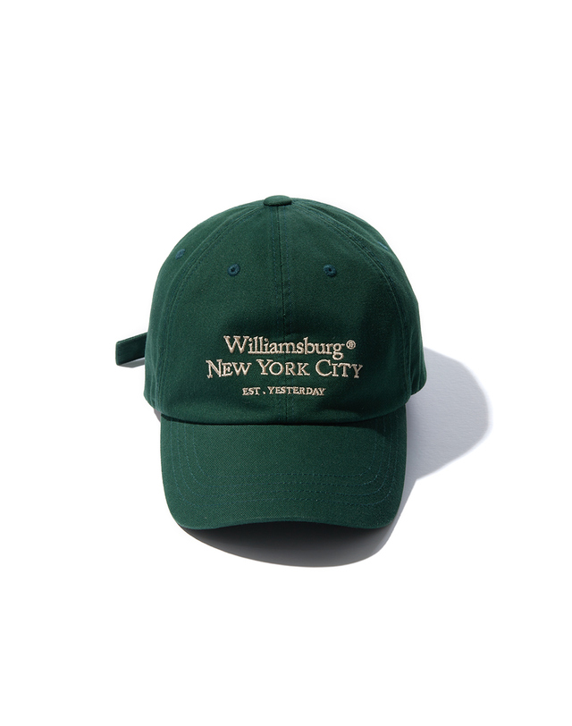 윌리엄스버그 뉴욕시티 Classic Logo Ball Cap_Deep Green 그린 착용컷